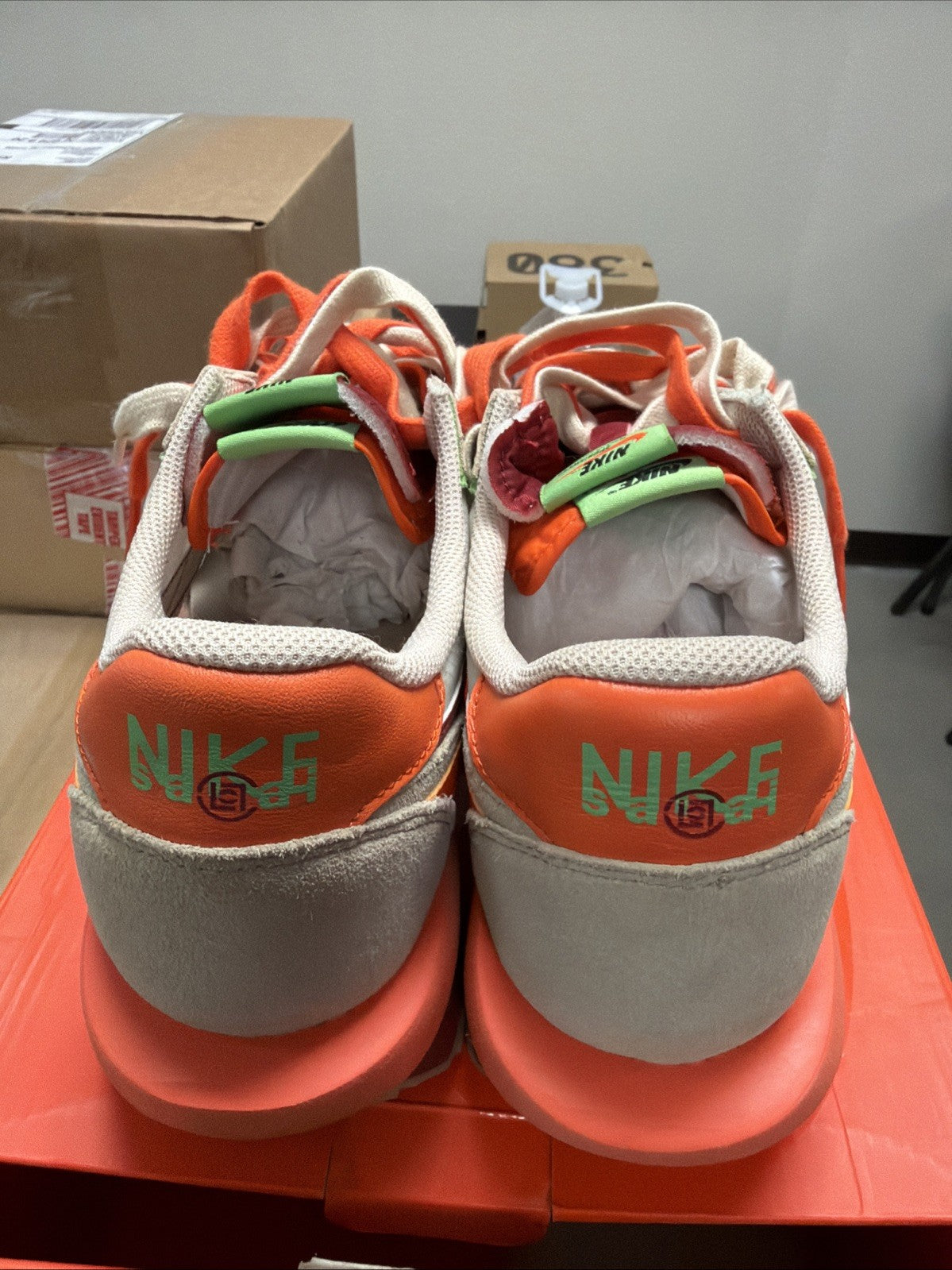 Nike LD Waffle x Clot x sacai “Net Orange Blaze”