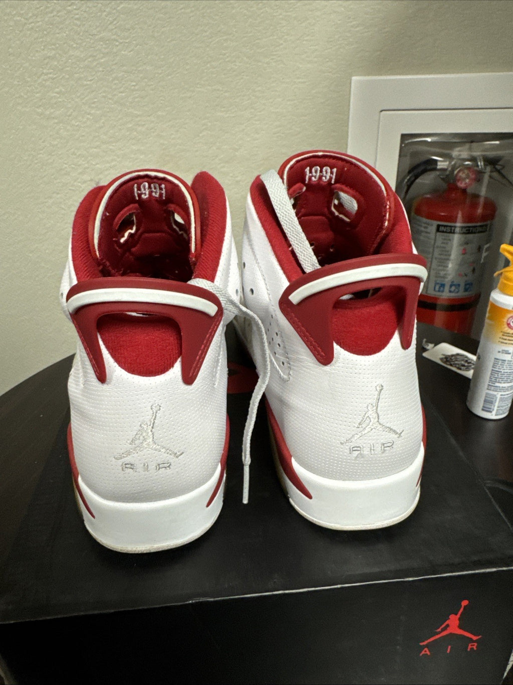 Jordan Air Jordan 6 Retro Shoes Mens 11.5 Maroon White Red High Top 384664-113