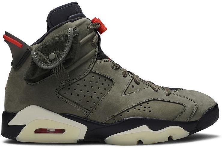 Jordan Air Jordan 6 Retro Travis Scott Olive 2019 CN1084-200 Men's Sneaker