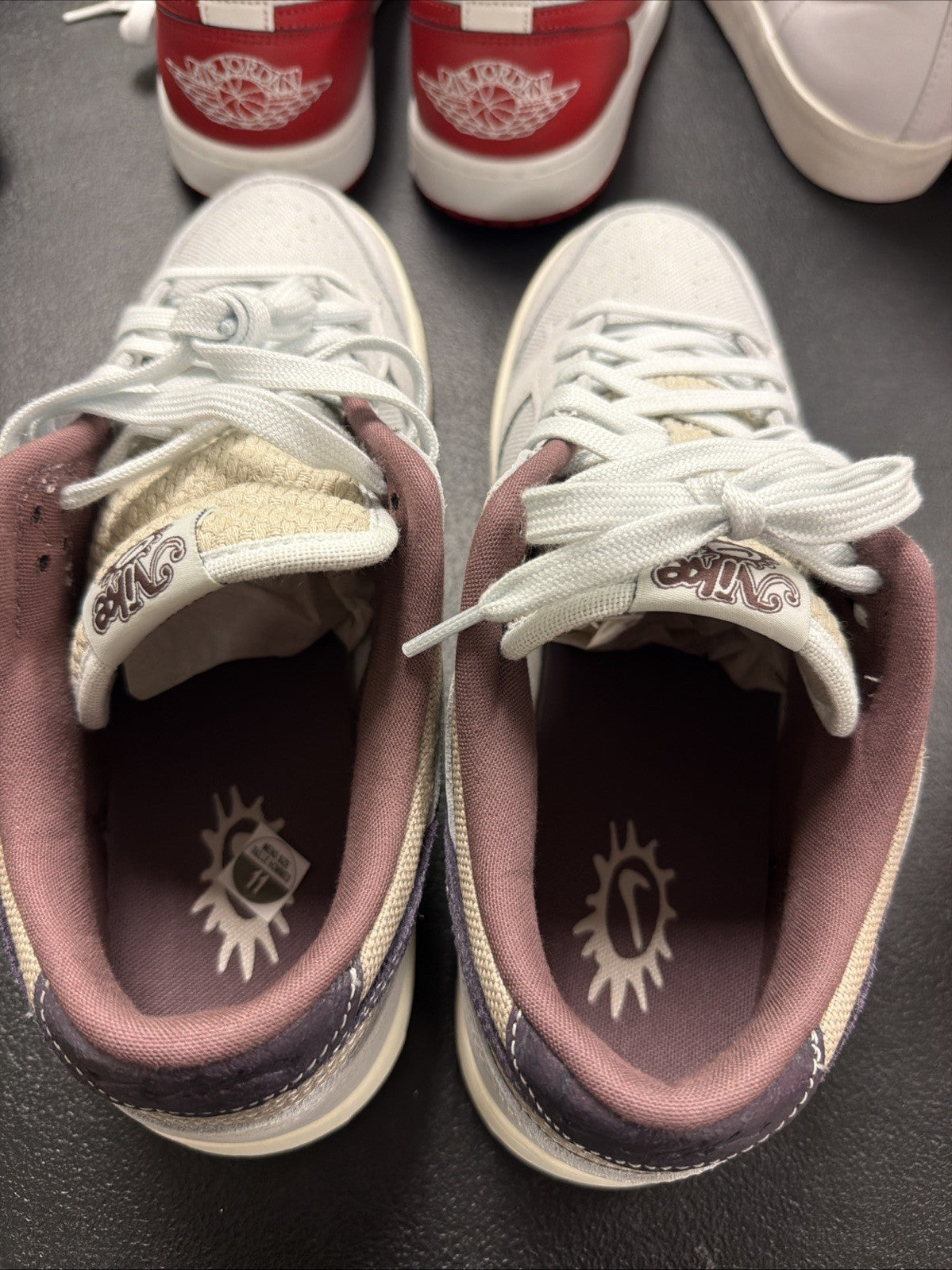 Men's Nike Dunk Low Retro SE Off White/Dark Raisin (IB6752 100)