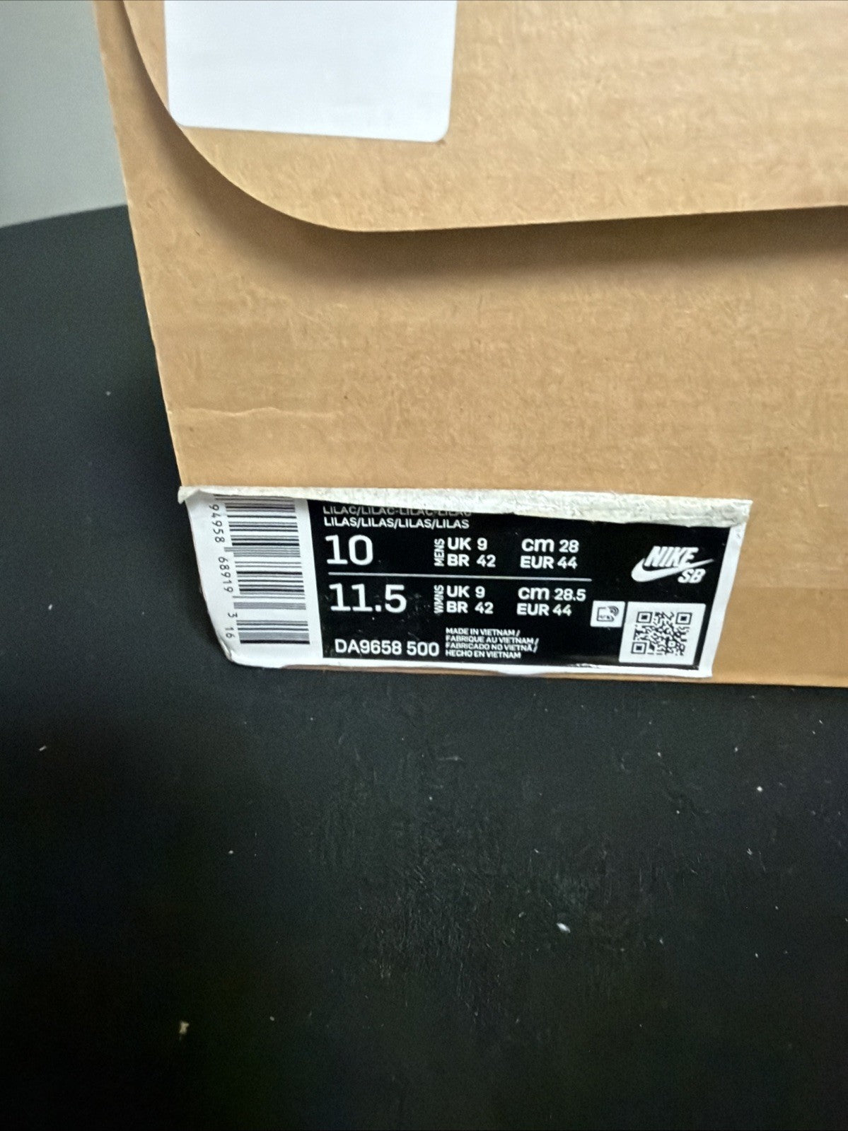Size 10 - Nike Dunk SB Low Unbleached Pack - Lilac