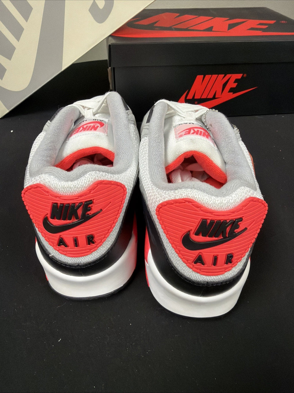 Nike Air Max 90 Infrared CT1686-100 Gray/White/Black/Pink Low Top Sneaker w/ Box