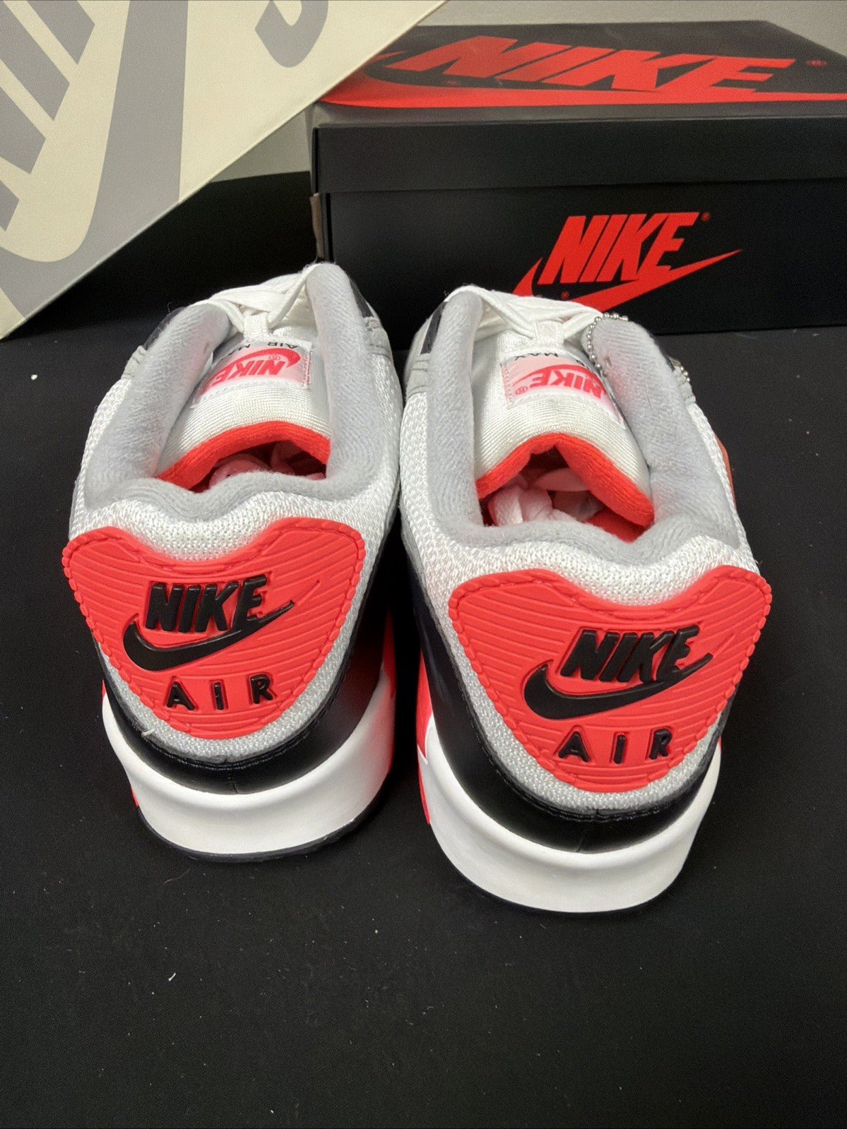 Nike Air Max 90 Infrared CT1686-100 Gray/White/Black/Pink Low Top Sneaker w/ Box