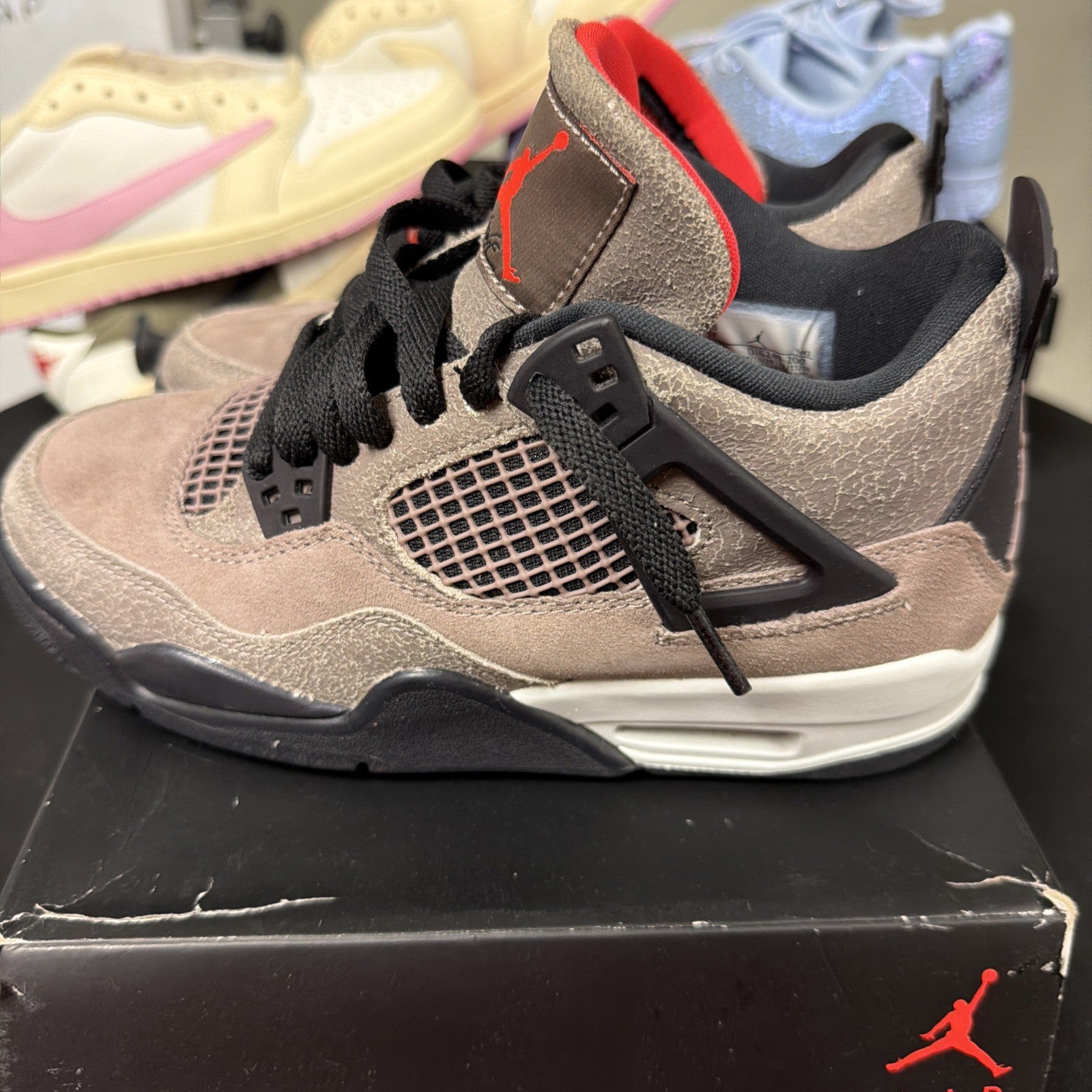 Nike Air Jordan 4 Retro (GS) Taupe Haze / DJ6249 200 / Youth 5 , Wmns 6.5