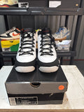 Retro 9 Jordans white black size 7y