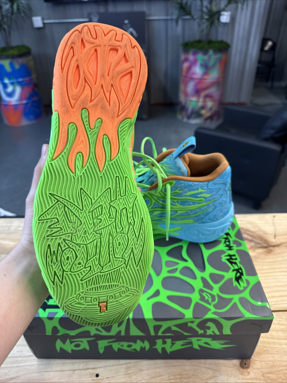 SIZE 14 - Puma Lamelo Ball MB 04 TMNT Leonardo & Michelangelo | Wore Once