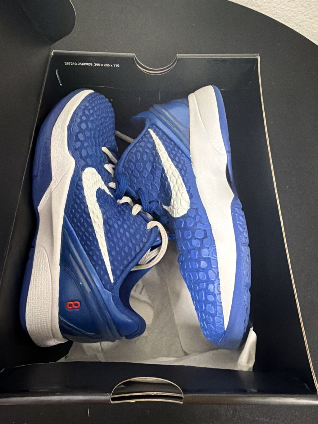 KIDS SIZE 5Y (W/6.5) Nike Kobe 6 Protro Dodgers Basketball Shoes GS FV9676-400