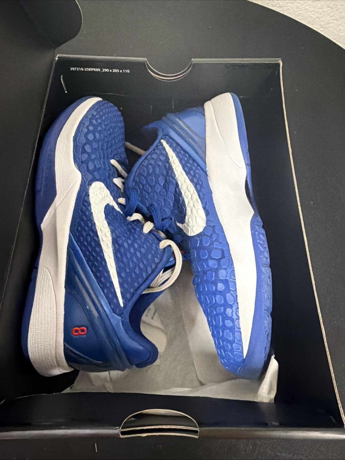 KIDS SIZE 5Y (W/6.5) Nike Kobe 6 Protro Dodgers Basketball Shoes GS FV9676-400
