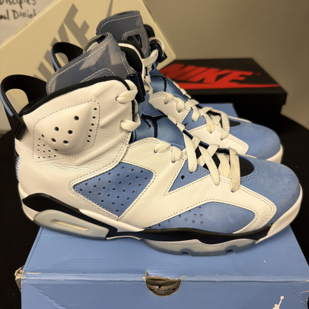 Nike Air Jordan 6 Retro University Blue White Black Men’s Size 9 CT8529 410