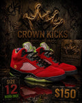 Size 12 Jordan 5 What The Blue