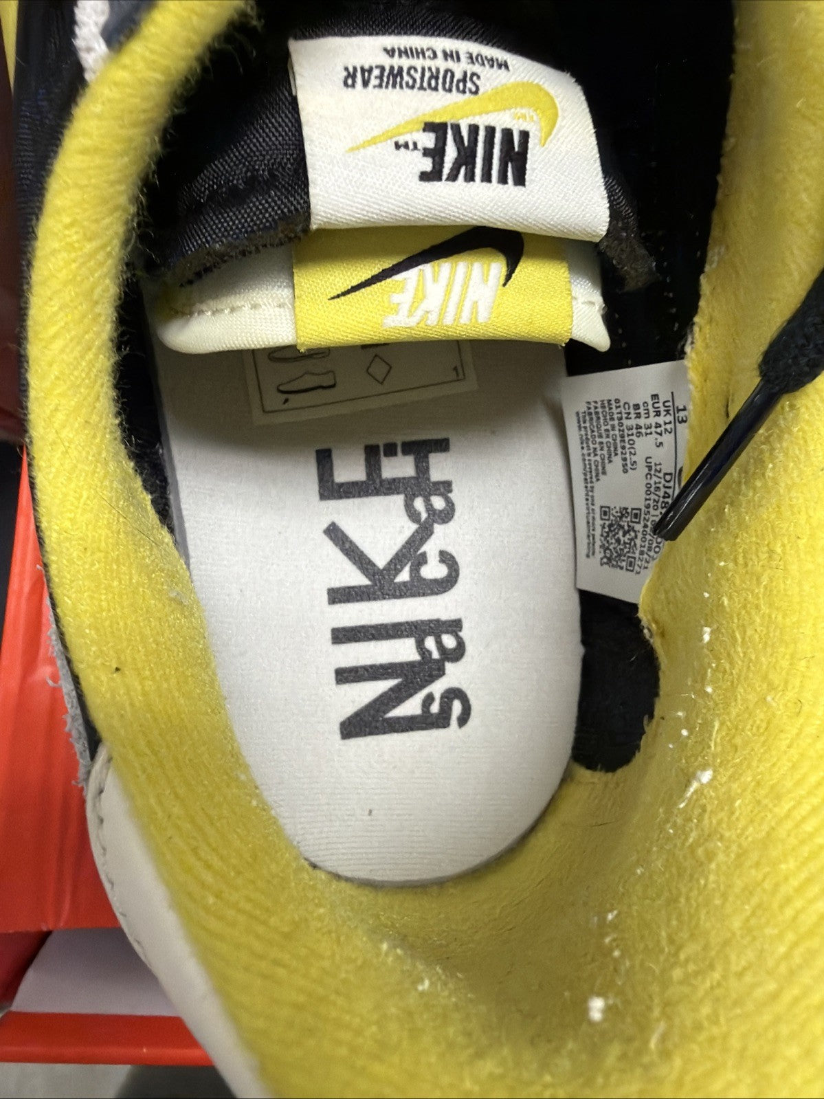 Size 13 - sacai x Undercover x Nike LDWaffle Bright Citron