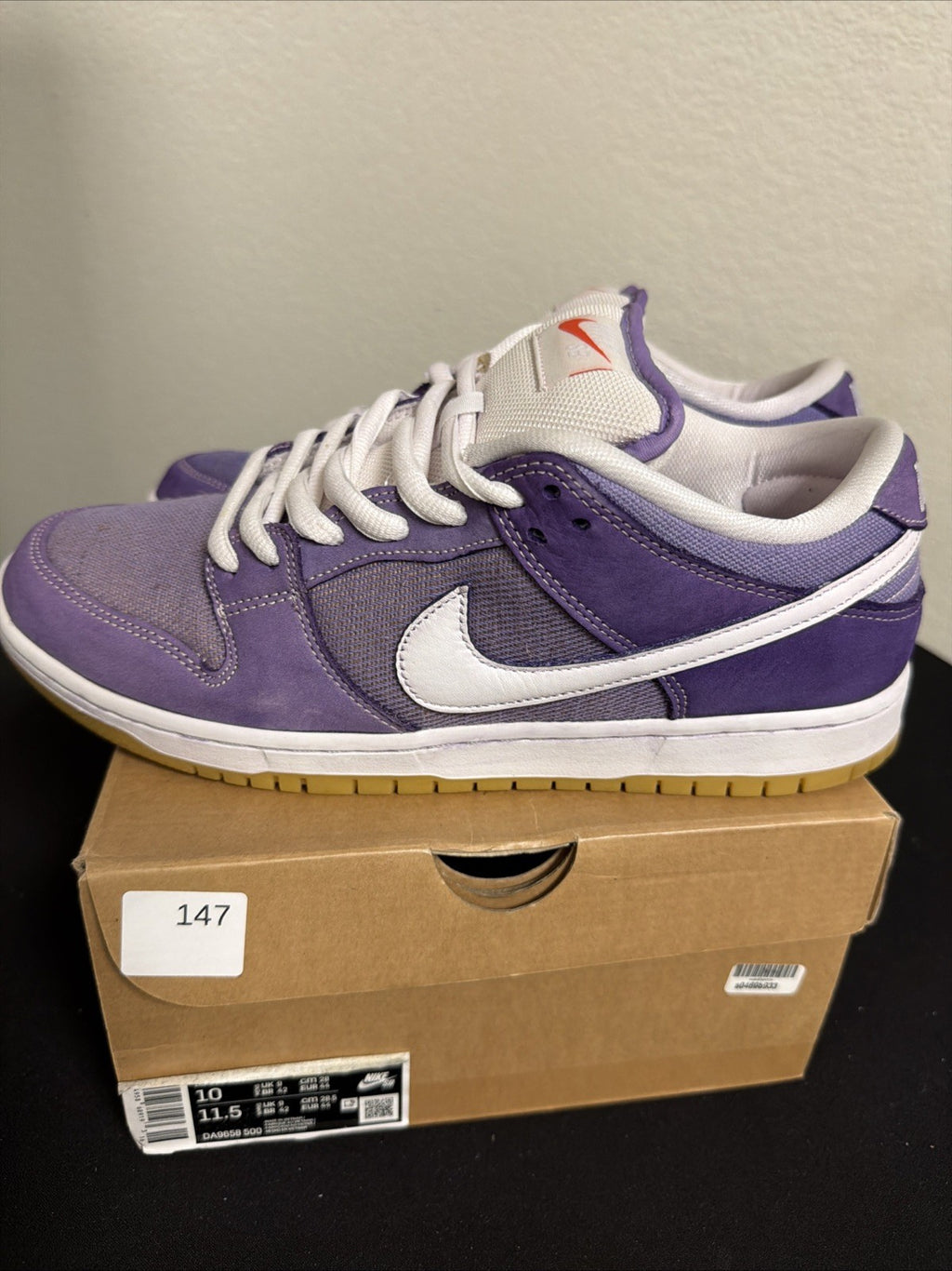 Size 10 - Nike Dunk SB Low Unbleached Pack - Lilac