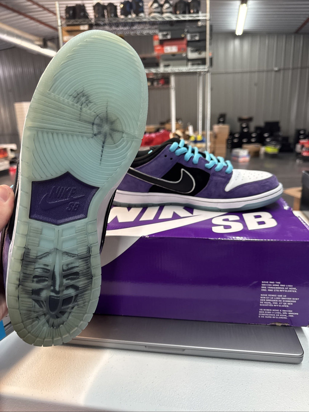 Size 14 - Nike SB Dunk Low Pro Court Purple Black White
