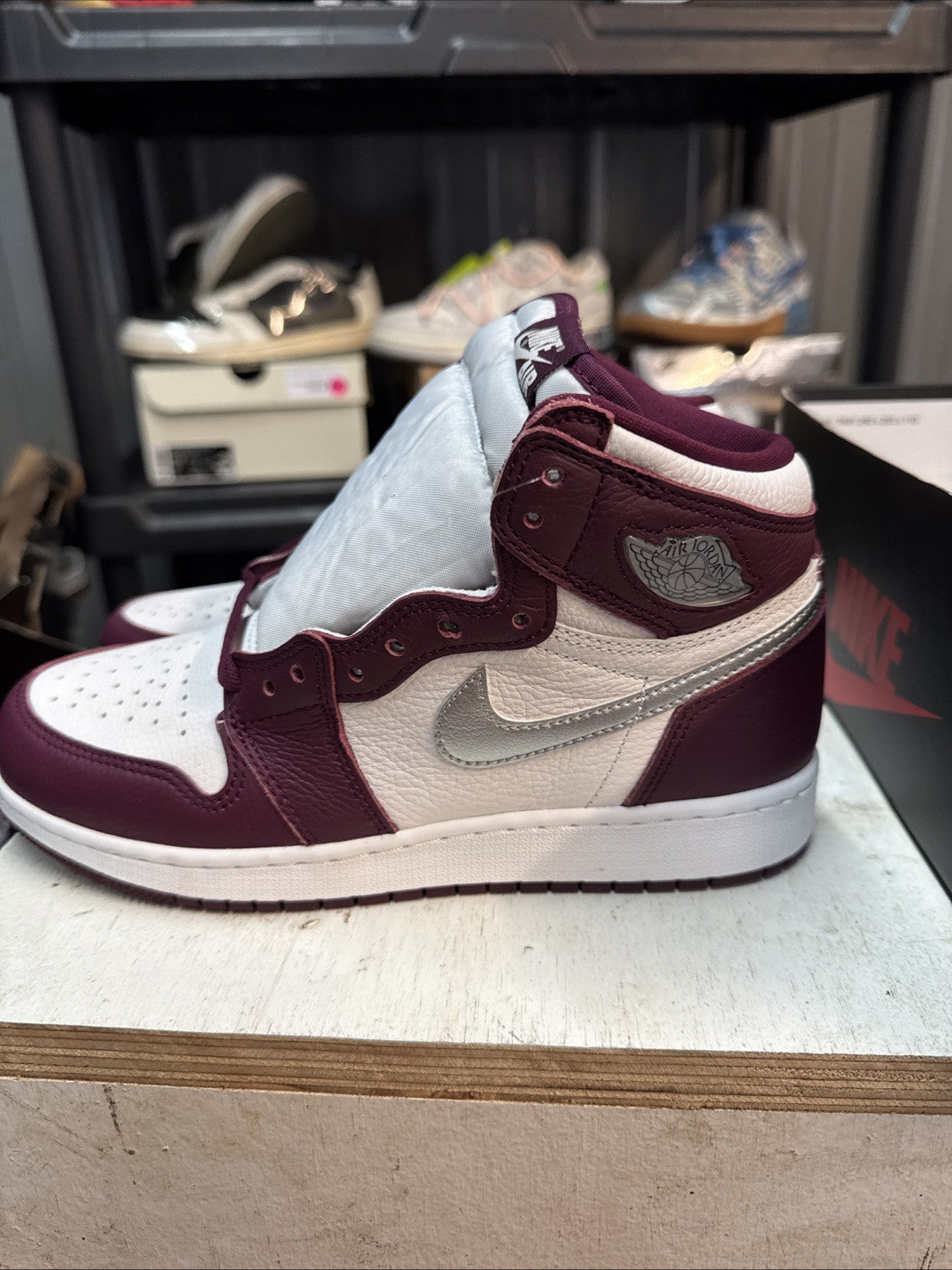 Size 6Y - NIB NIKE AIR JORDAN 1 RETRO HIGH GS BORDEAUXL | Topless Box