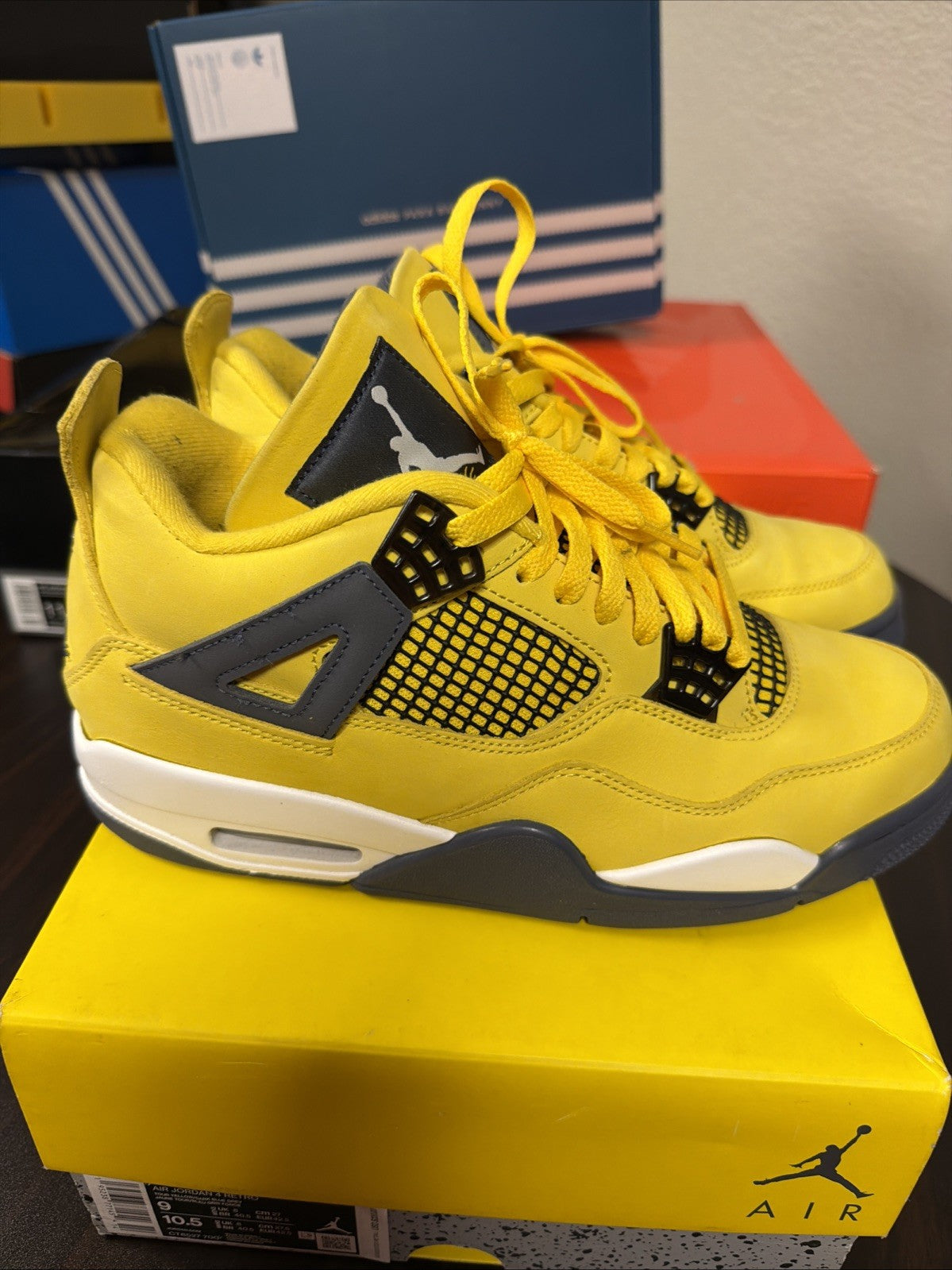  Air Jordan 4 Retro Tour Yellow/Dark Blue Grey