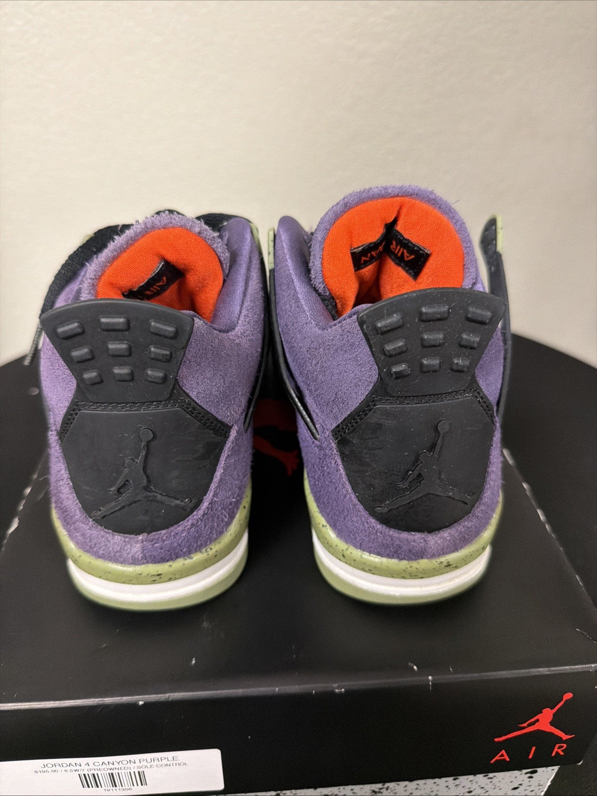 Jordan 4 Retro Canyon Purple Suede Athletic Shoes Size 8.5 Women's AQ9129-500