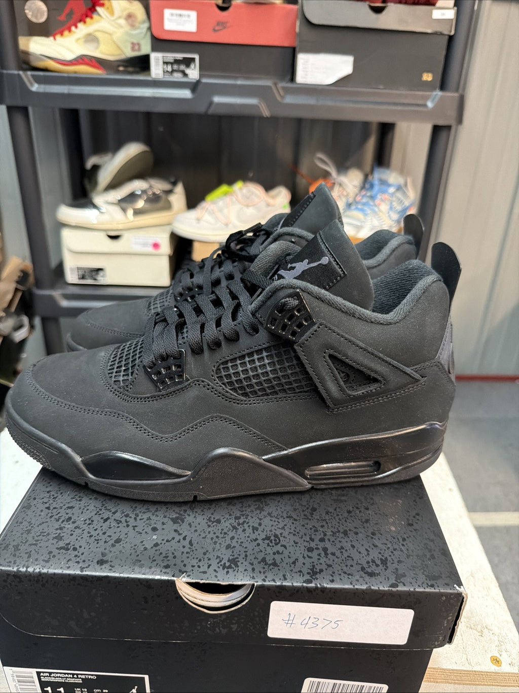 Size 11 - Air Jordan 4 Retro 2025 Black Cat FV5029-010 Pre-owned Authentic