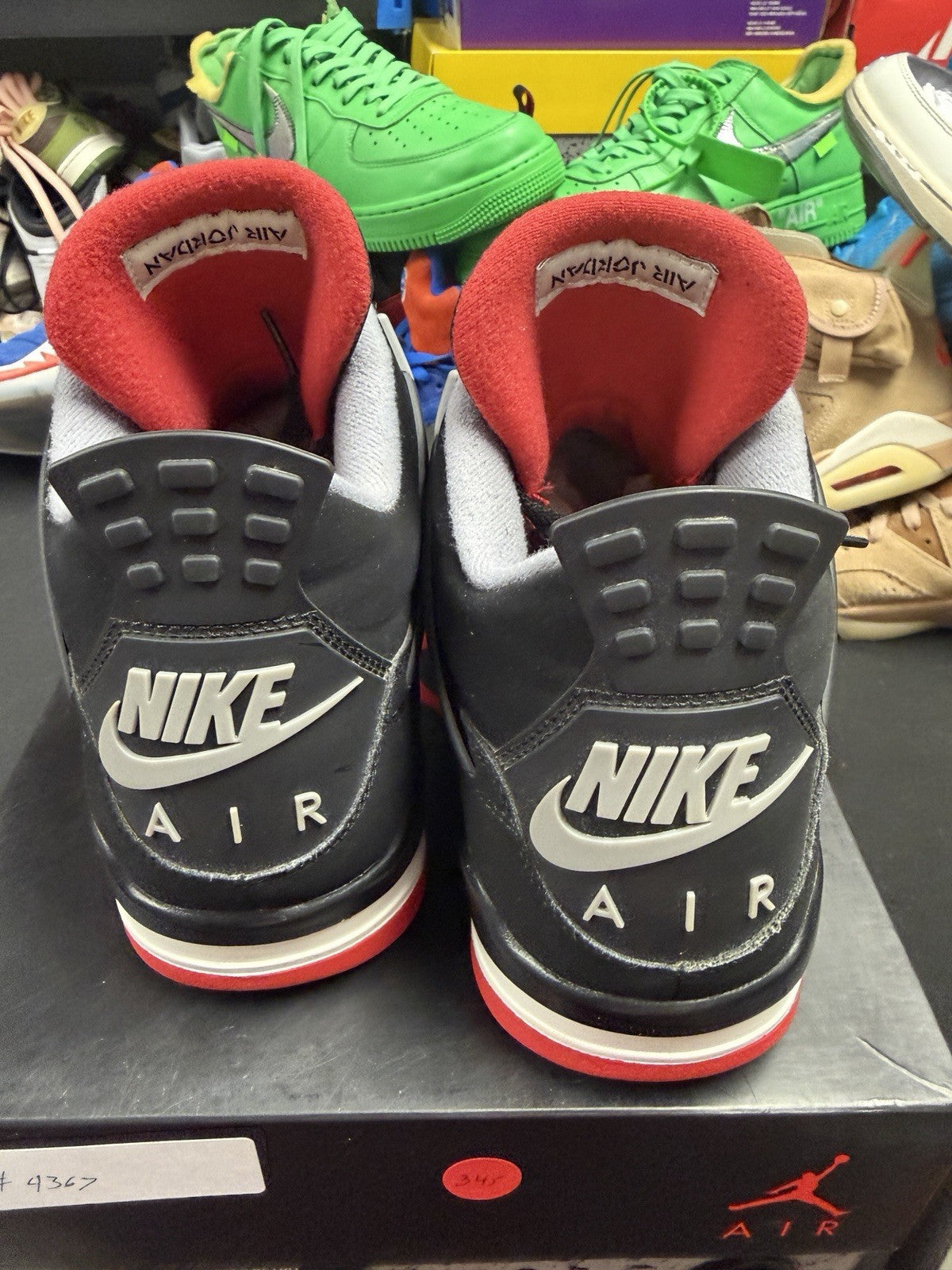 Air Jordan 4 Bred 2019 Men's White/Black Sneakers (245)