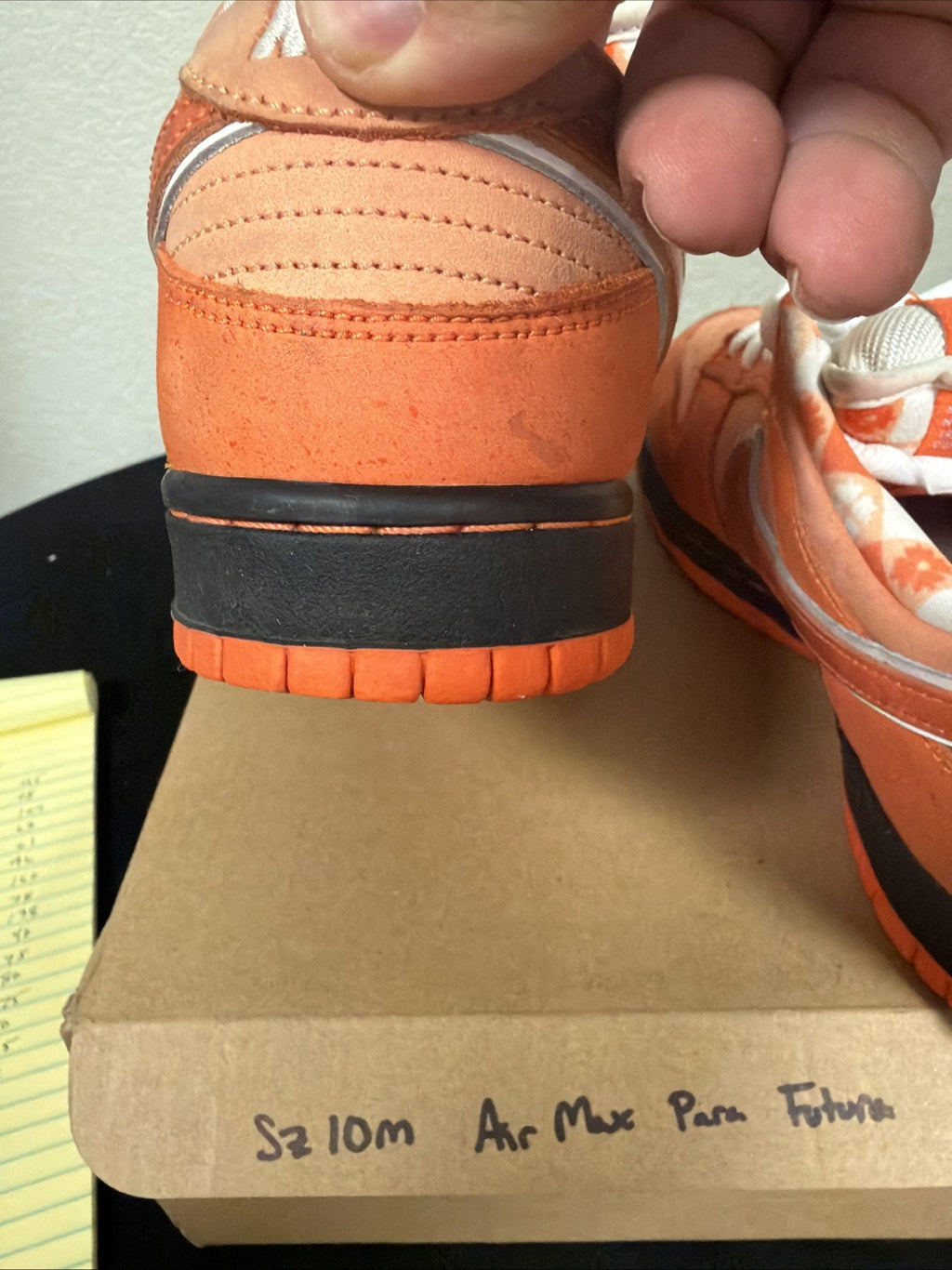 PREOWNED Nike SB Dunk Low Orange Lobster Size 10