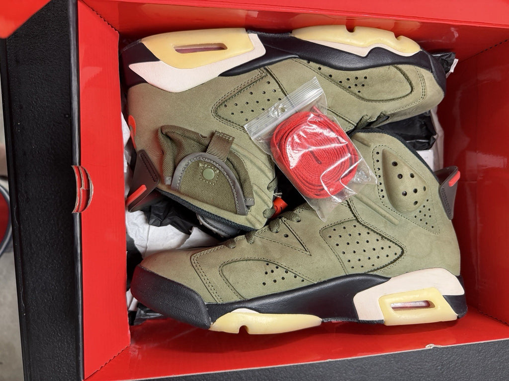Jordan Air Jordan 6 Retro Travis Scott Olive 2019 CN1084-200 Men's Sneaker