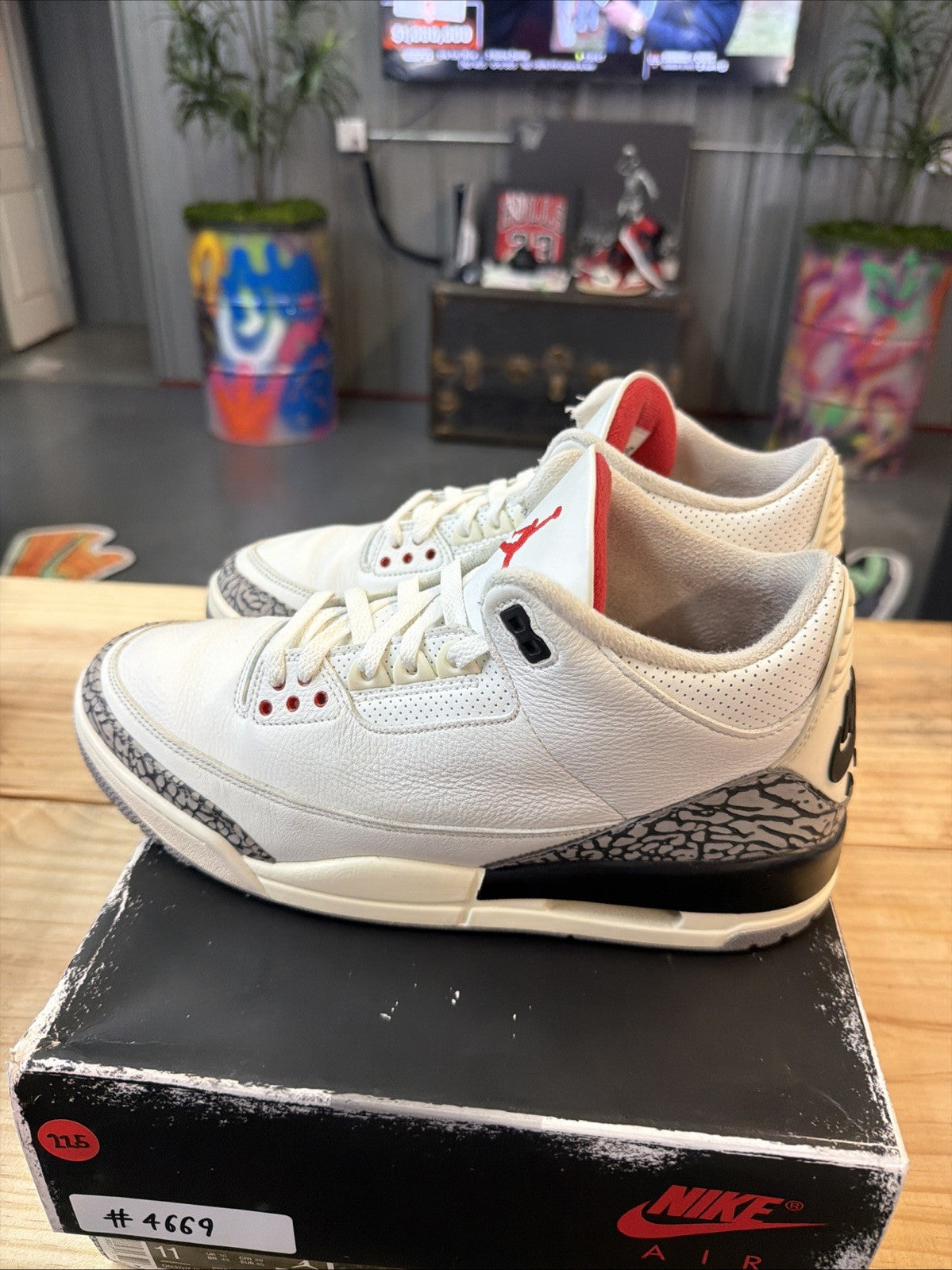 Air Jordan 3 Retro White Cement Reimagined 2023 Style # DN3707-100 Size 11