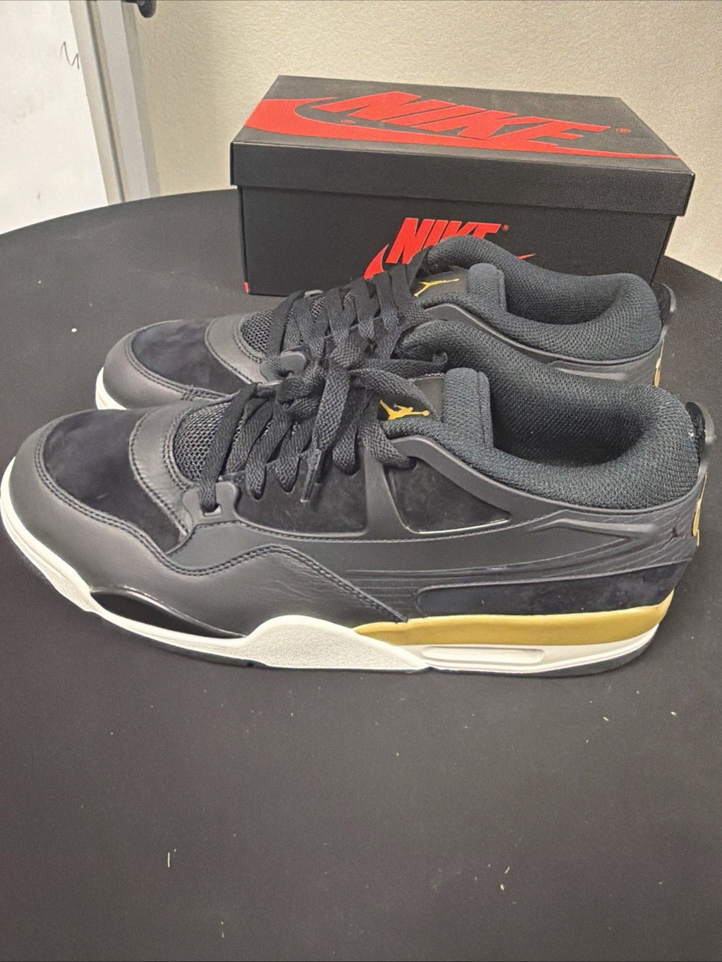 Air Jordan 4 RM Men's Shoes (Black/Sail/Team Gold/Metallic Gold)