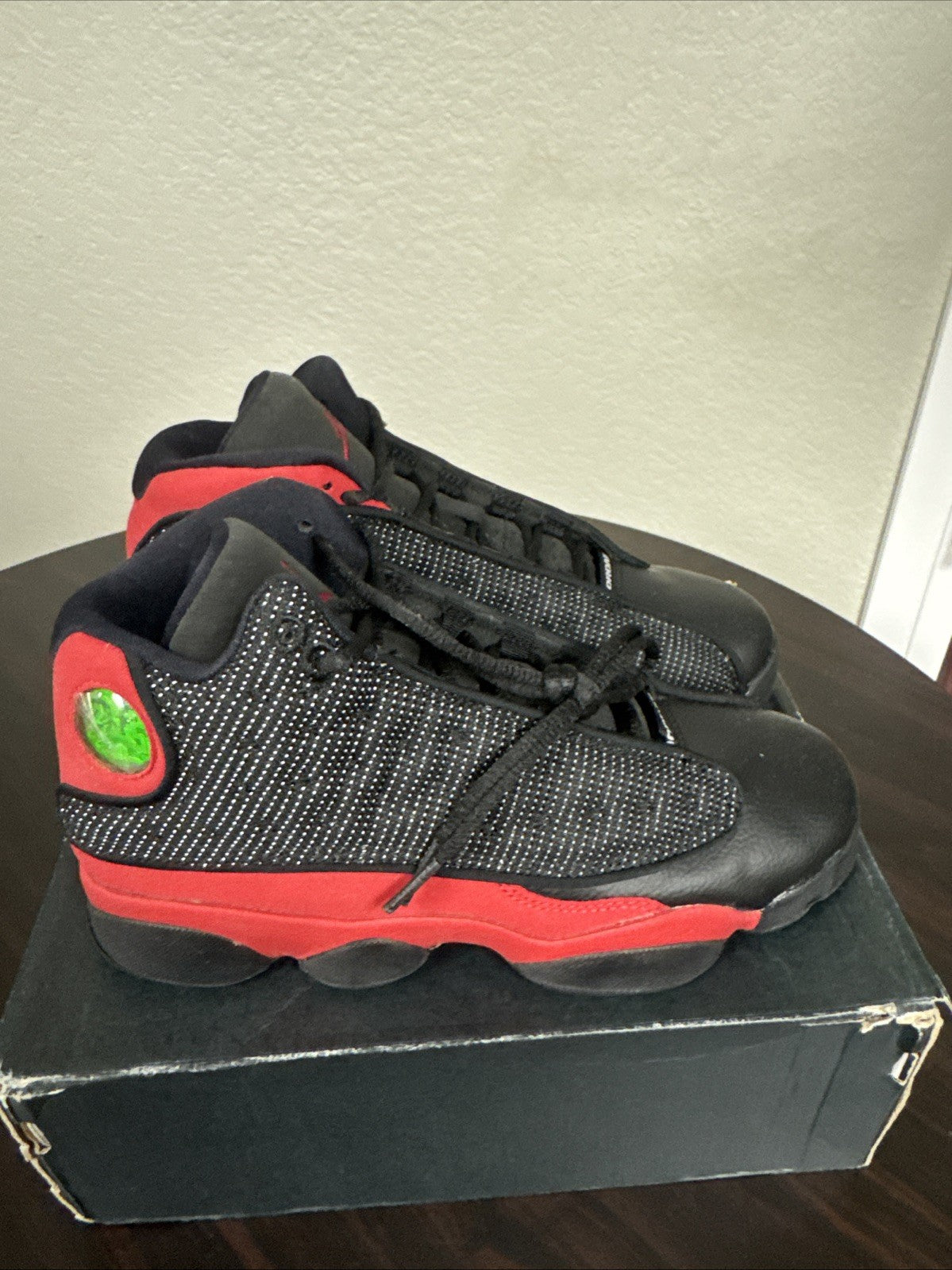 NIKE Air Jordan 13 Retro GS 'Bred' 2017 BLACK/ TRUE RED 414574-004 Youth 5y