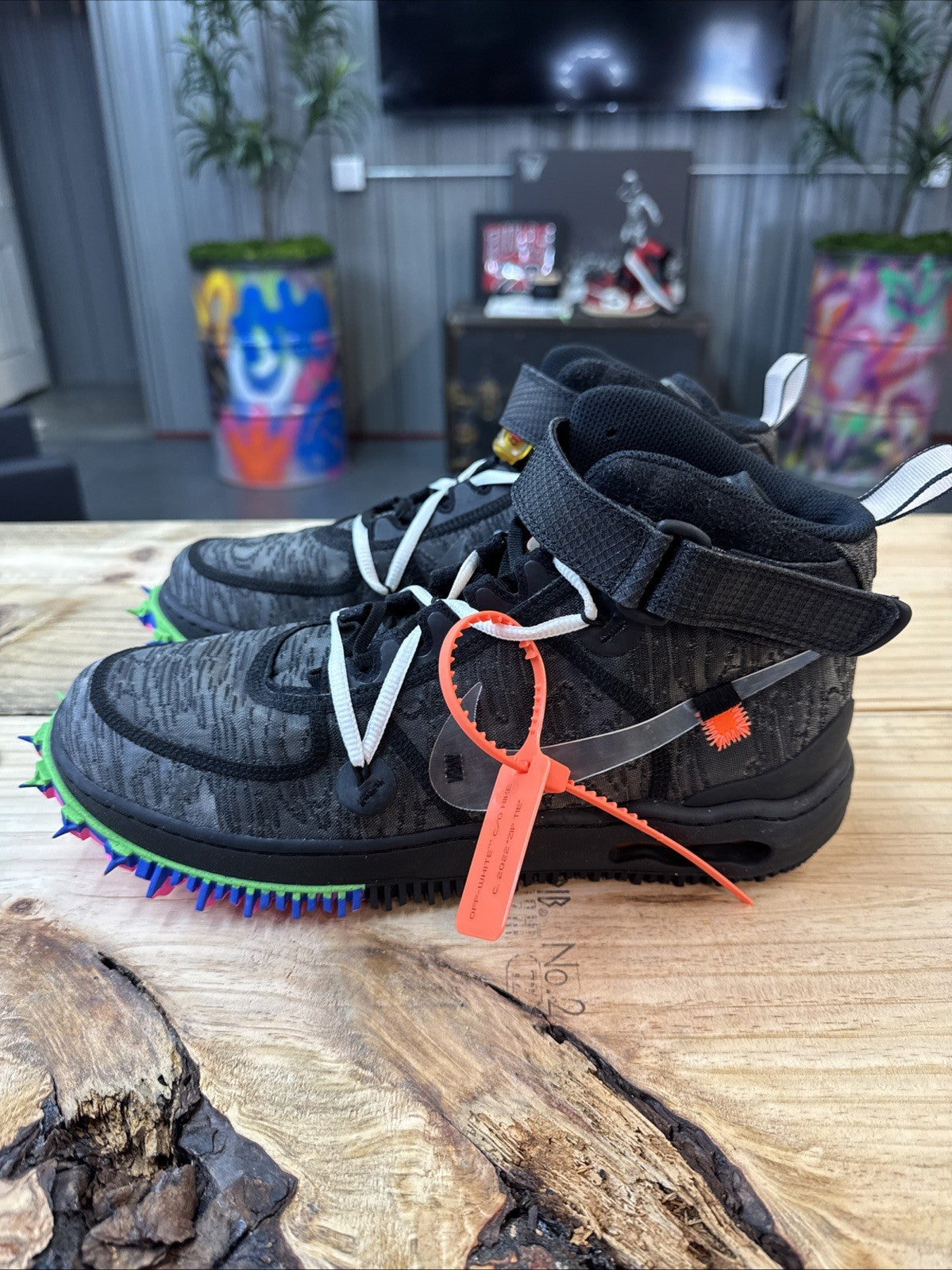 Size 11 - Air Force 1 Mid SP Off White Black | Replacement Box