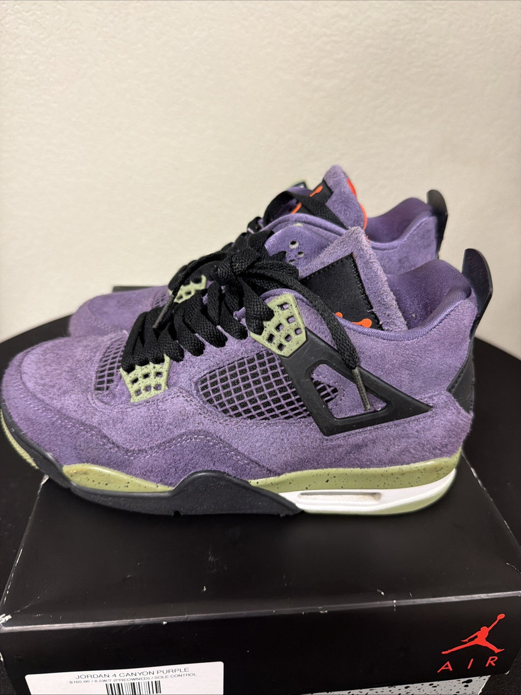 Jordan 4 Retro Canyon Purple Suede Athletic Shoes Size 8.5 Women's AQ9129-500