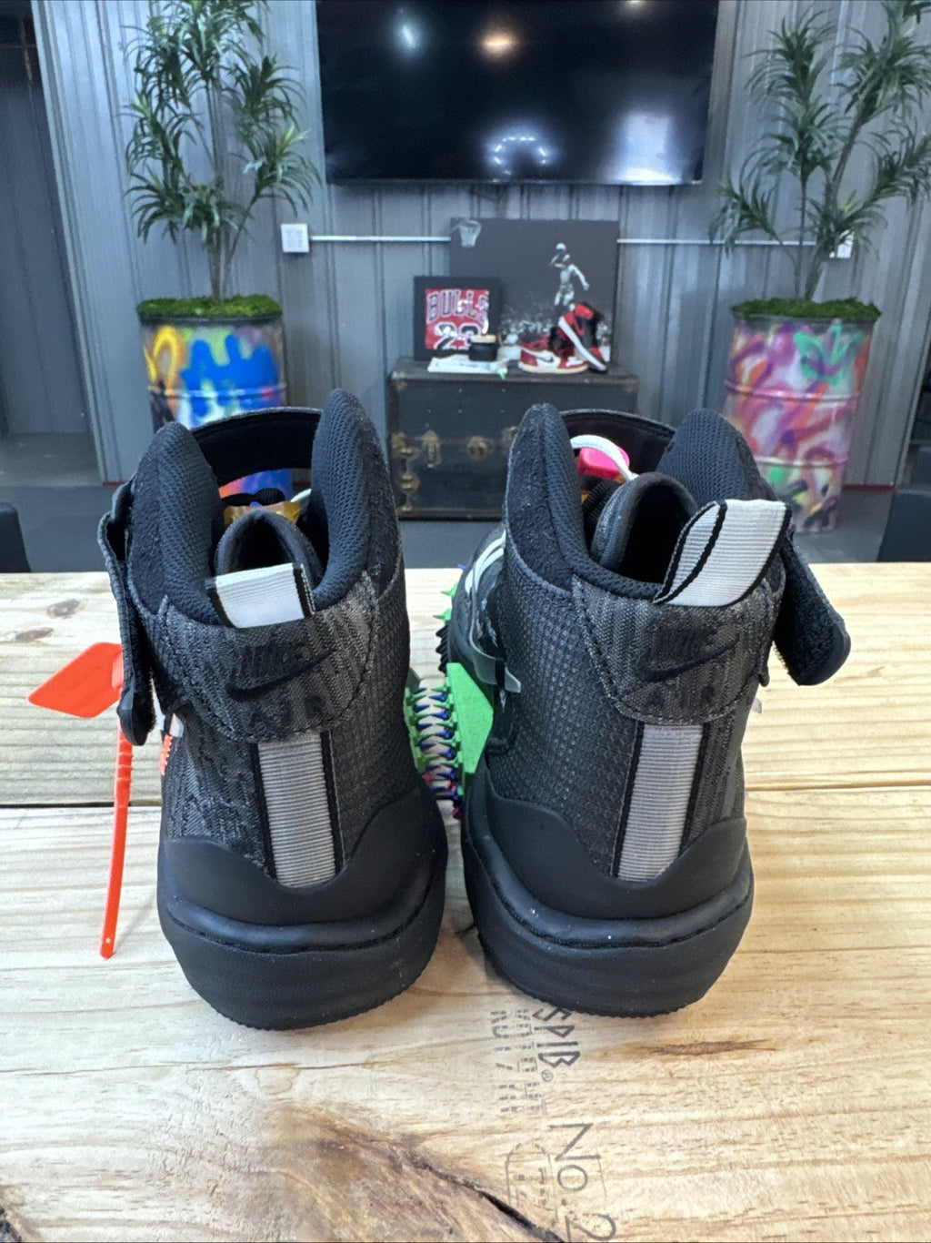 Size 11 - Air Force 1 Mid SP Off White Black | Replacement Box