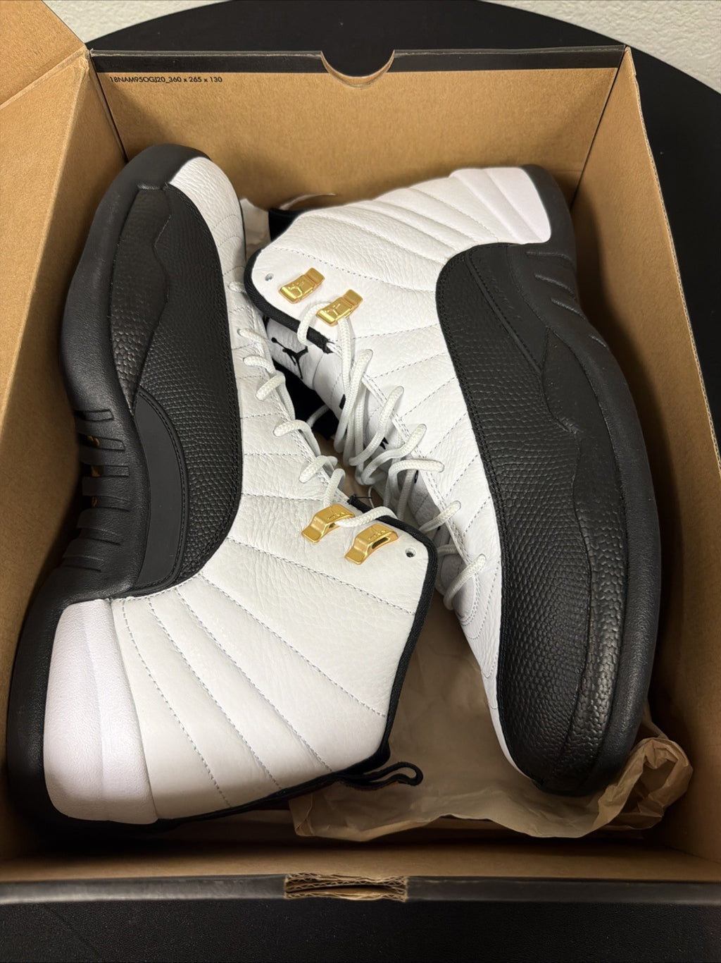 Men’s Nike Air Jordan 12 Retro Taxi White Black 2025 CT8013-117 NEW Size 13