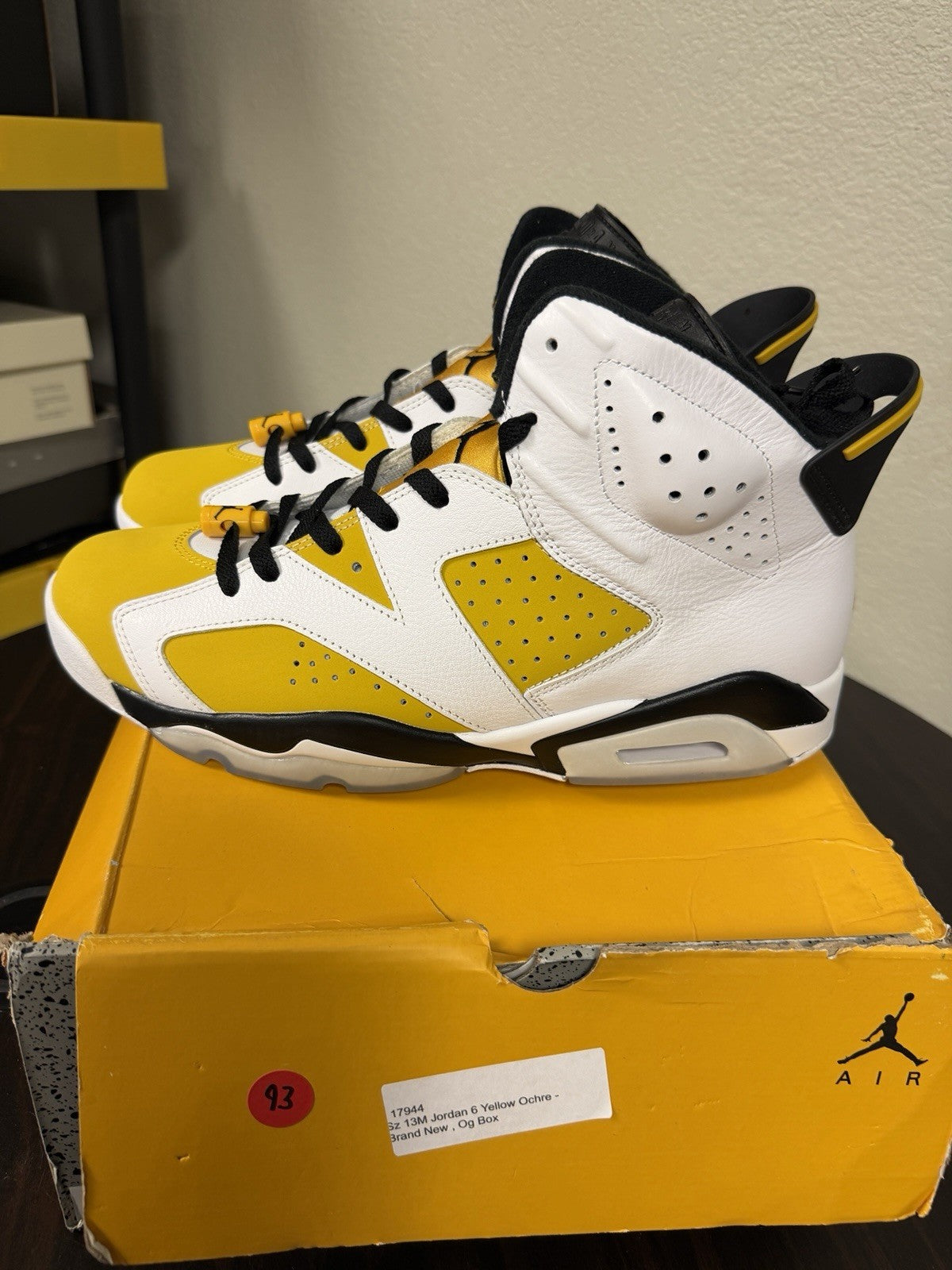 Air Jordan 6 Retro 'Yellow Ochre' Men CT8529-170 New Authentic