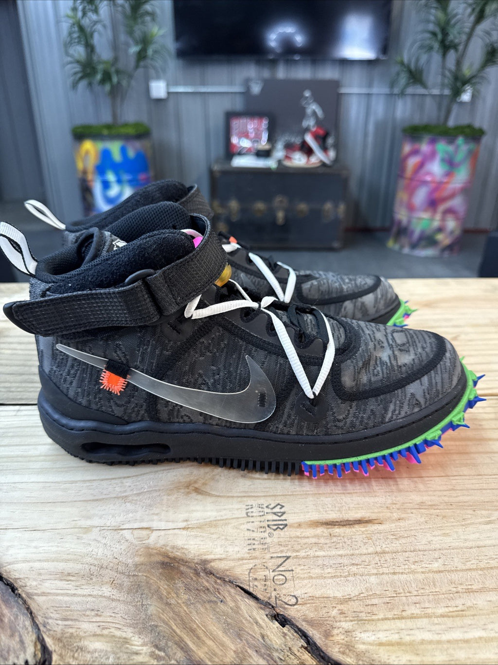 Size 11 - Air Force 1 Mid SP Off White Black | Replacement Box