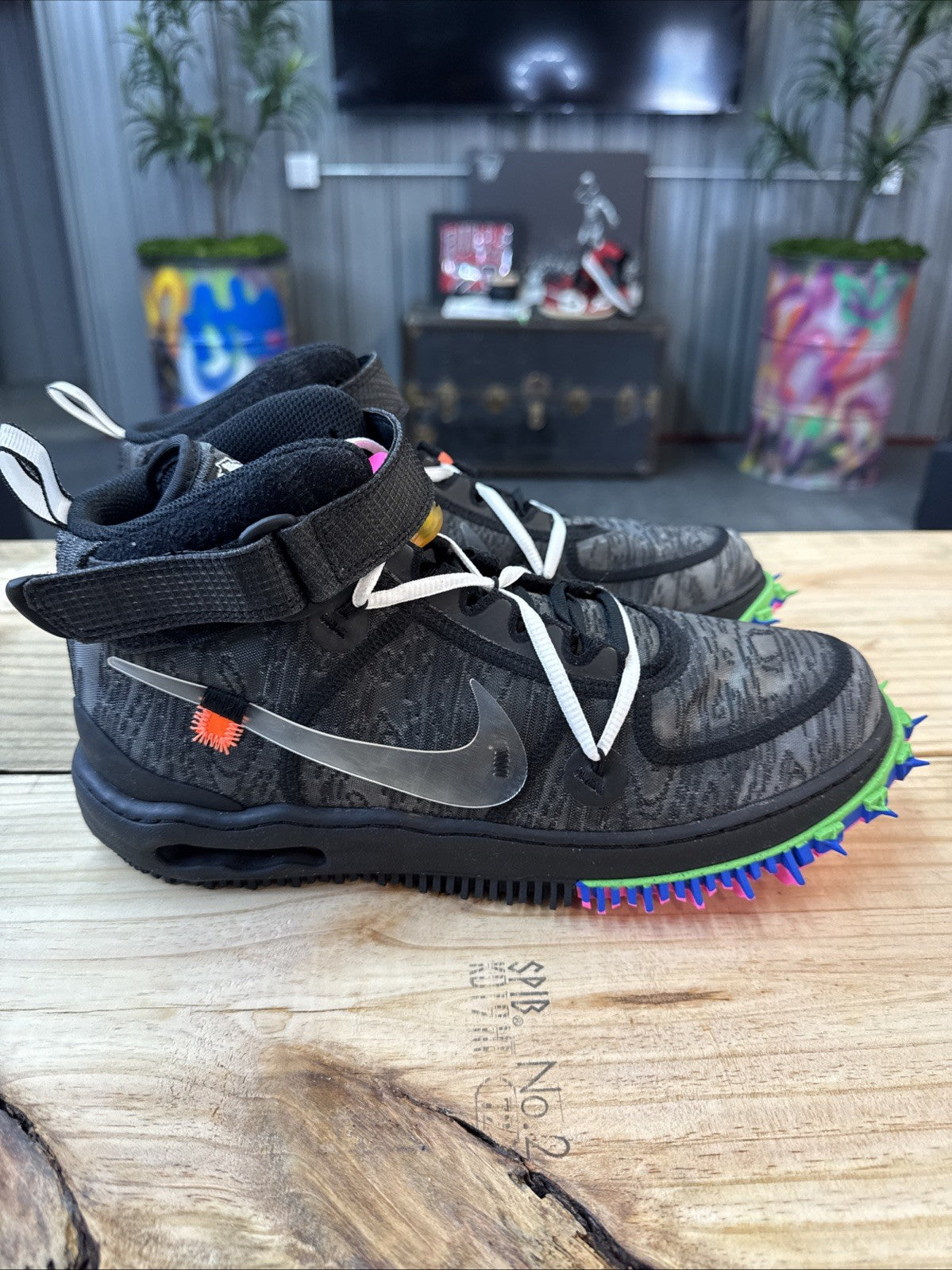 Size 11 - Air Force 1 Mid SP Off White Black | Replacement Box