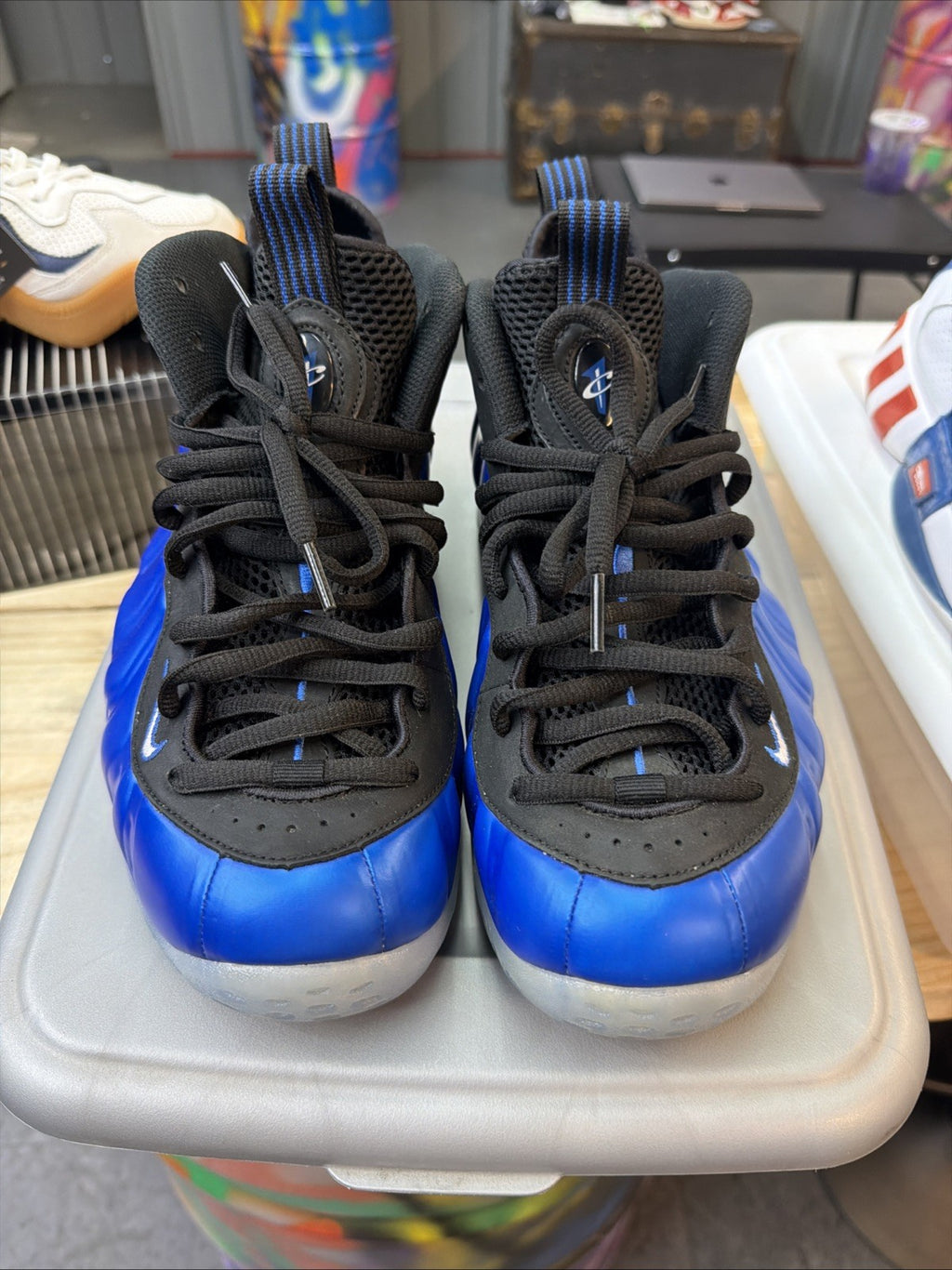 Nike Foamposite One Blue Black Men size 9.5