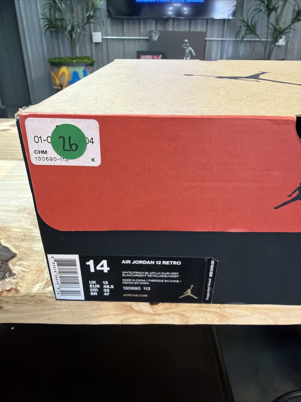 Jordan 12 French Blue Size 14 