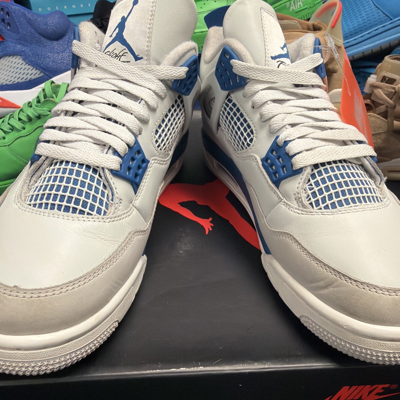 (Men's) Air Jordan 4 Retro 'Military Blue / Industrial Blue' (2024) Size 8 (207)