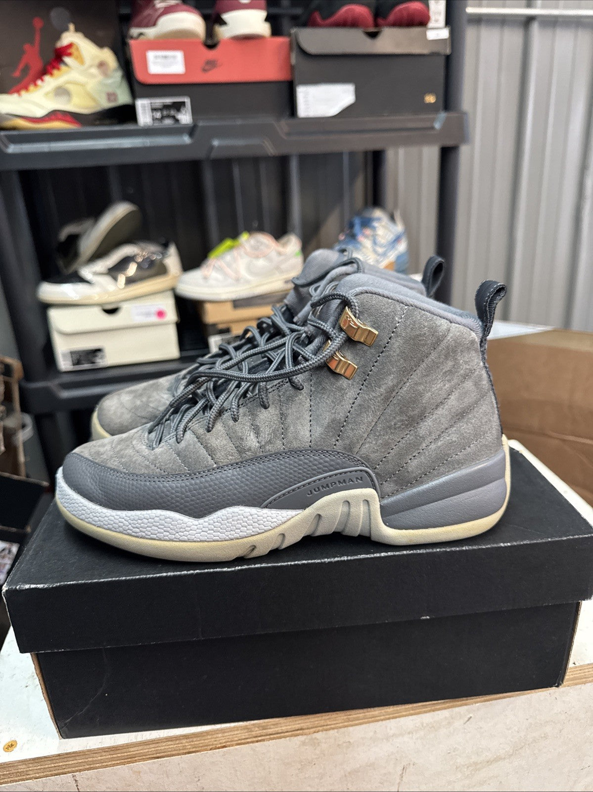 Size 6y - Nike Air Jordan 12 XII Retro GS Grey Wolf/Gold