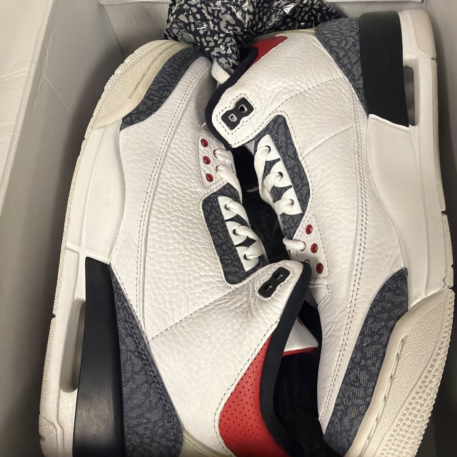 Nike Air Jordan 3 SE Fire Red Denim 2020 Shoes Size 9