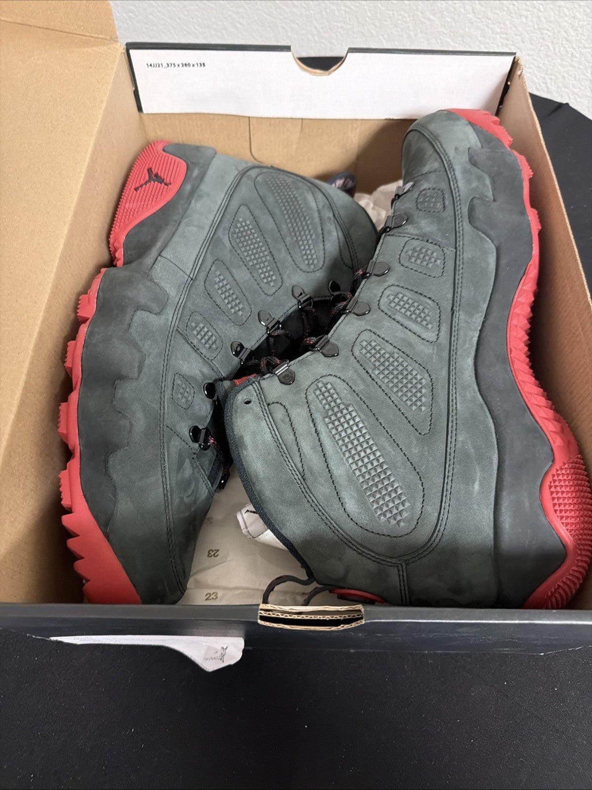 Jordan 9 Oklahoma Sooners Sample/PE Size 15