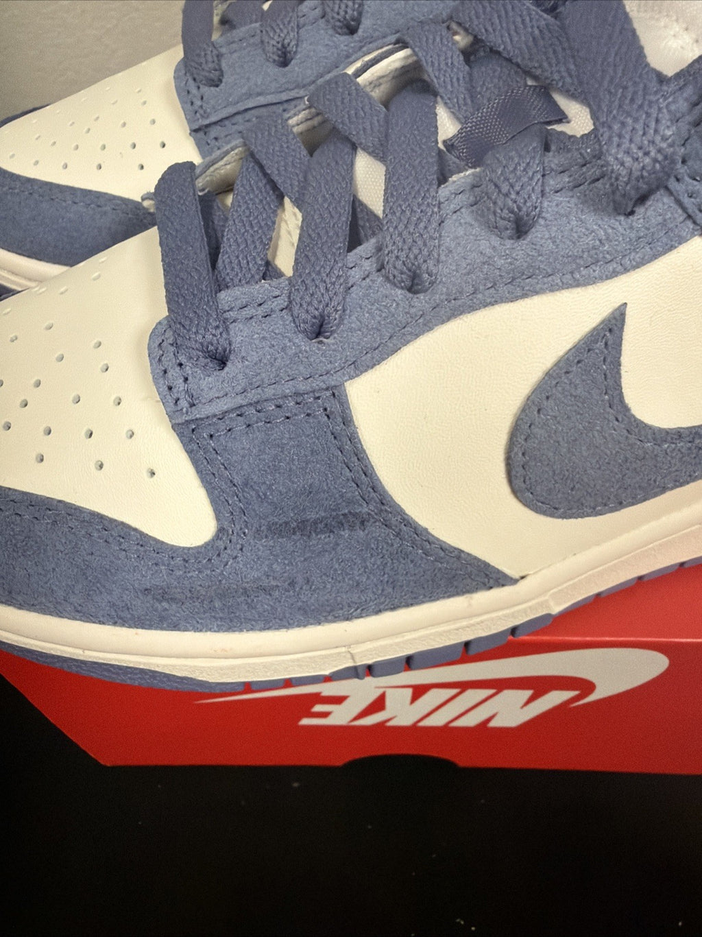 Size 8.5 - Nike Dunk Low Mini Swoosh - World Indigo W