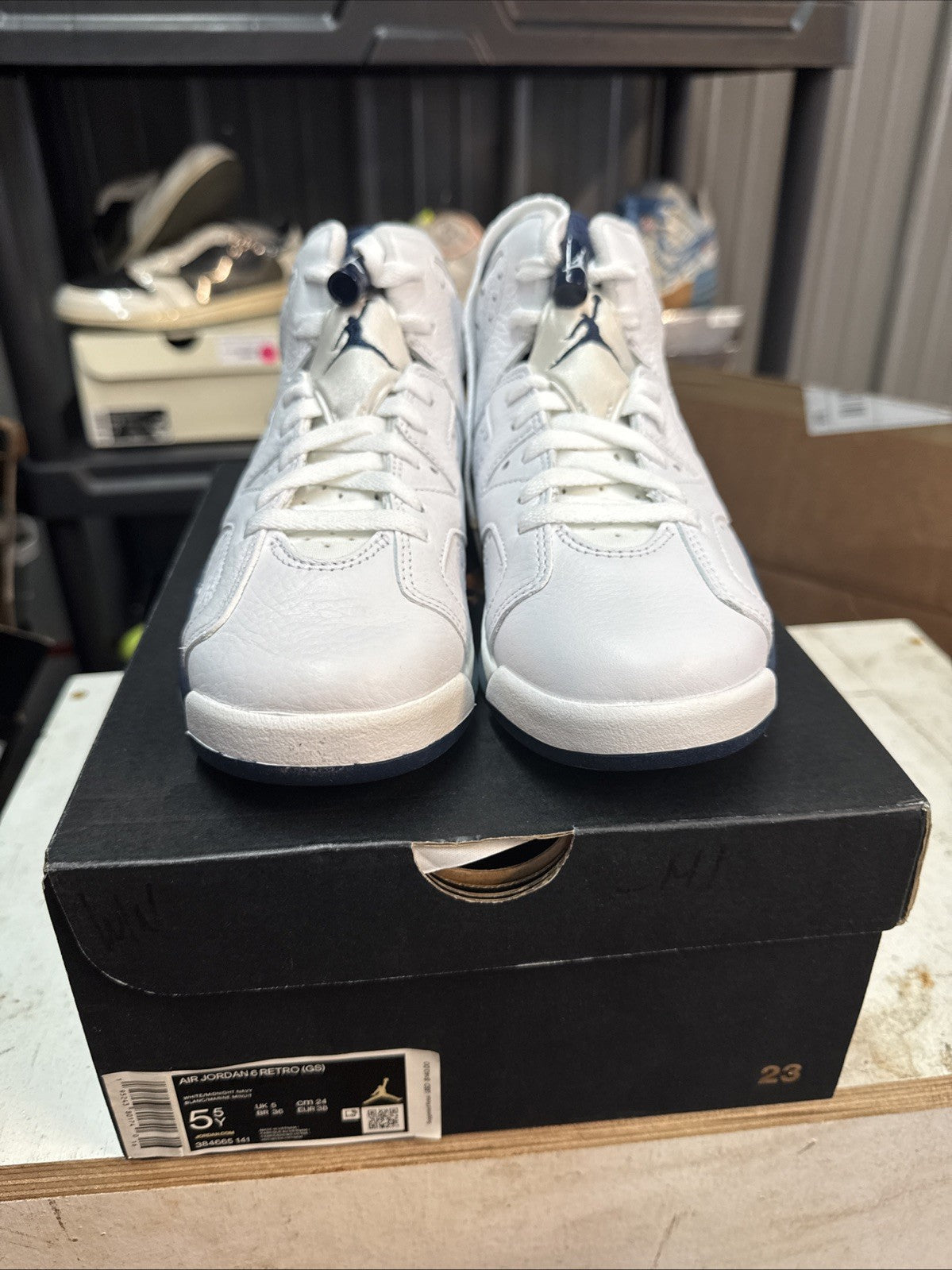 Size 5.5y - Nike Air Jordan 6 Retro GS "Midnight Navy"