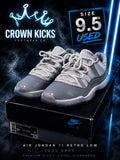 Size 9.5 - Air Jordan 11 Retro Low Cement Grey