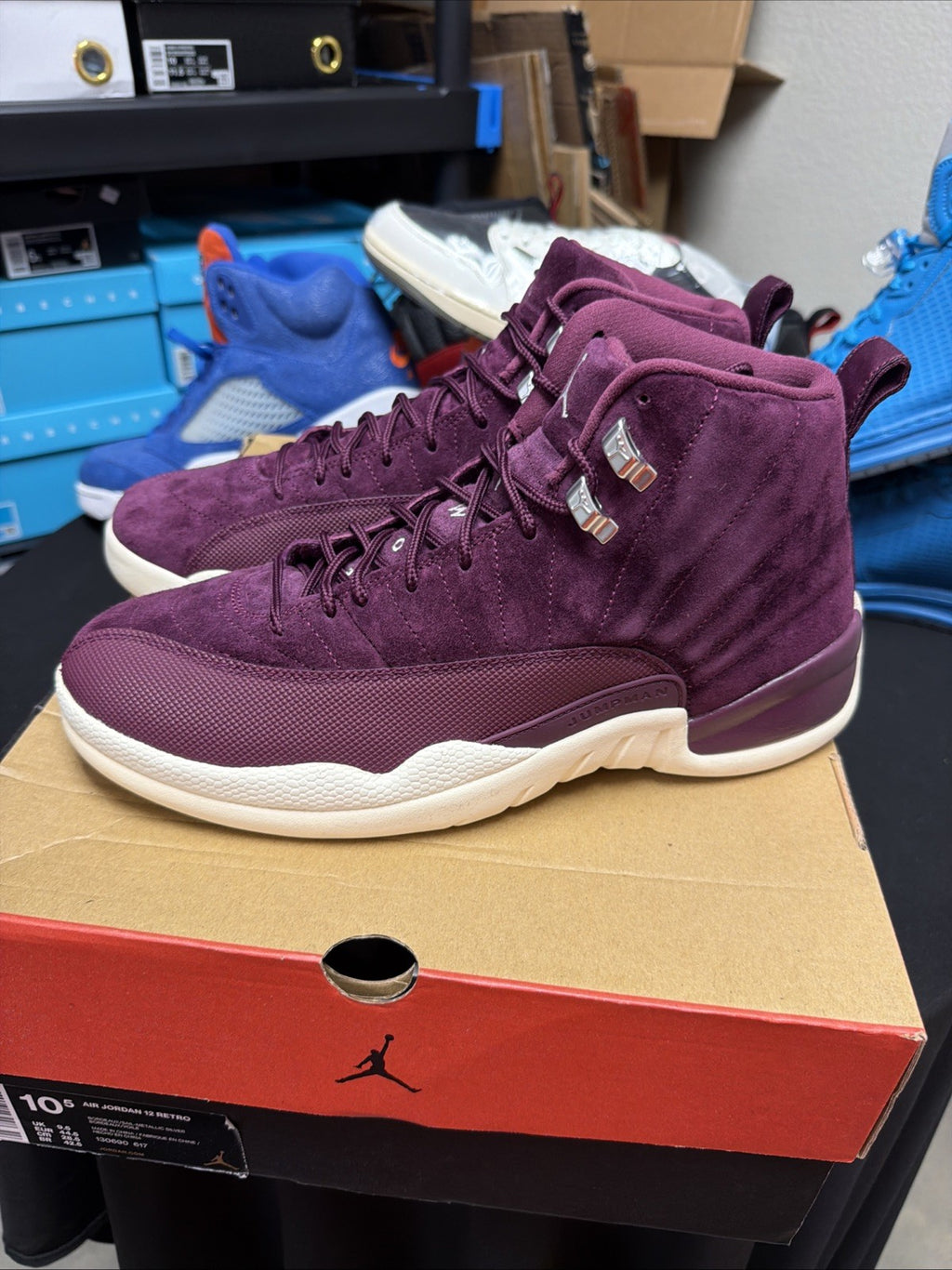 Jordan Air Jordan 12 Retro Bordeaux White 2017 Mid Top Men's Athletic Sneaker