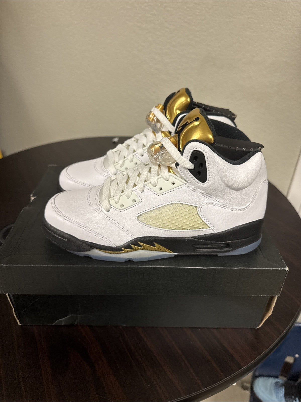 5y - Nike Air Jordan 5 V Retro Olympic 2016 440888-133 Gold