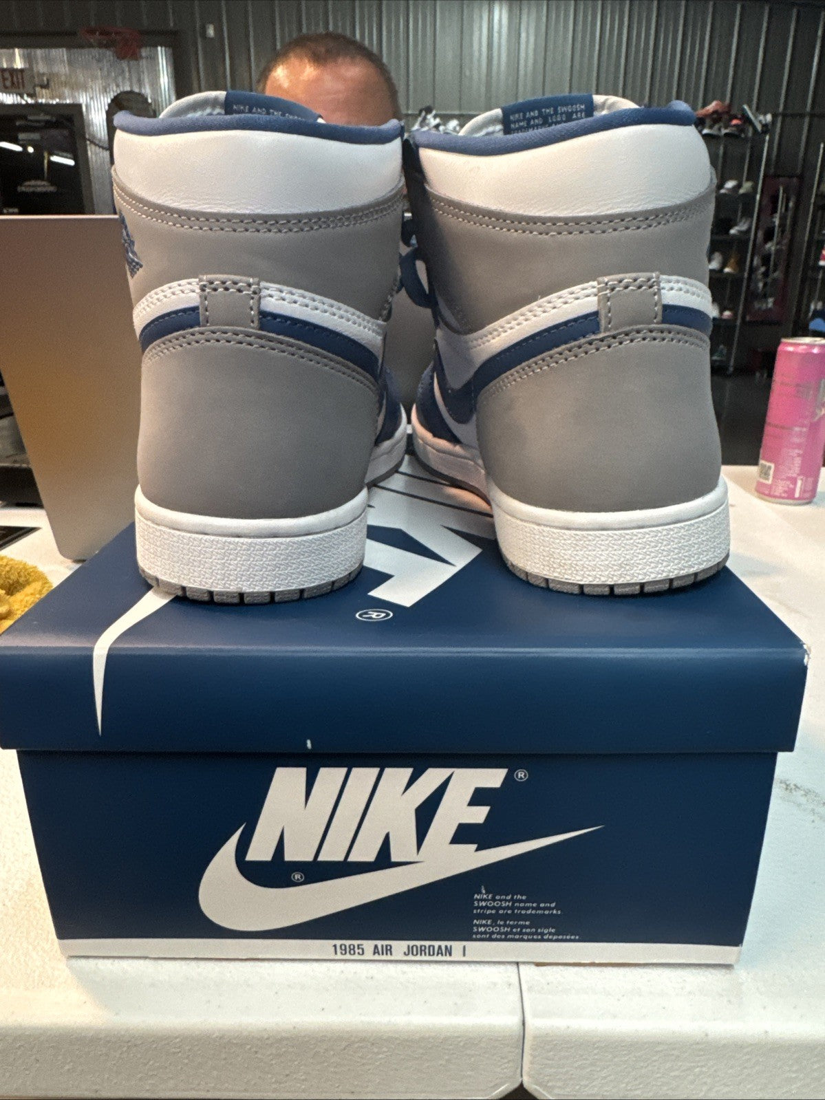 Size 8 - Nike Air Jordan 1 High Blue/White