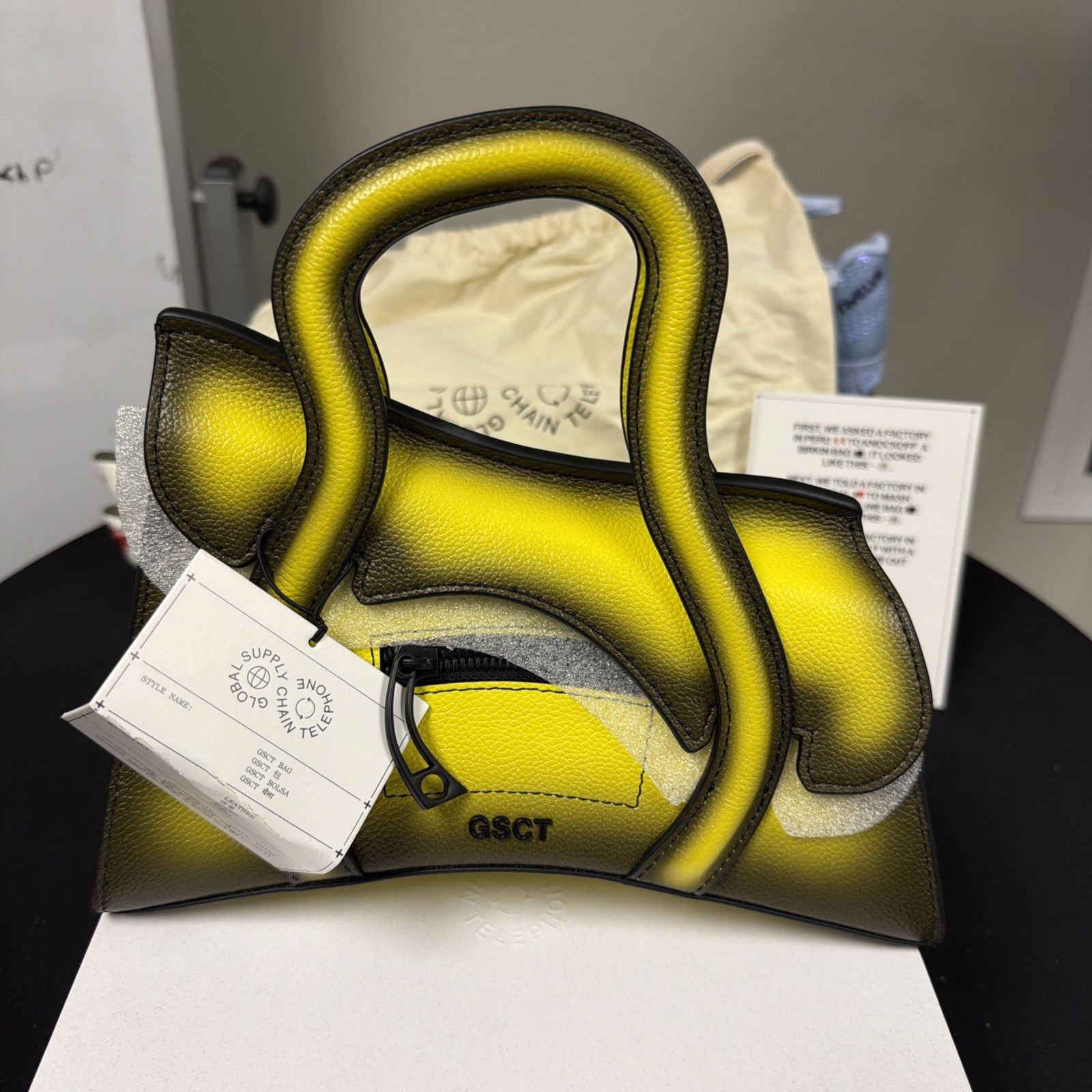 MSCHF GSCT Bag Fade To Yellow (Unreleased) - Global Supply Chain Telephone