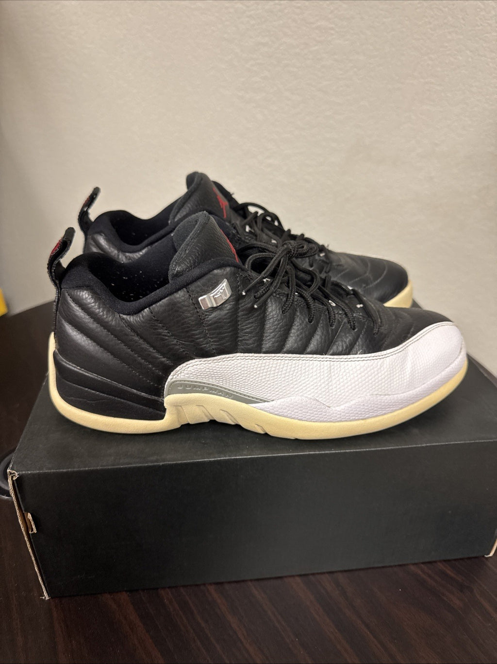 Air Jordan 12 Retro Low Golf Spikes 'Playoffs' Sz 11 Men Black White 308317-004