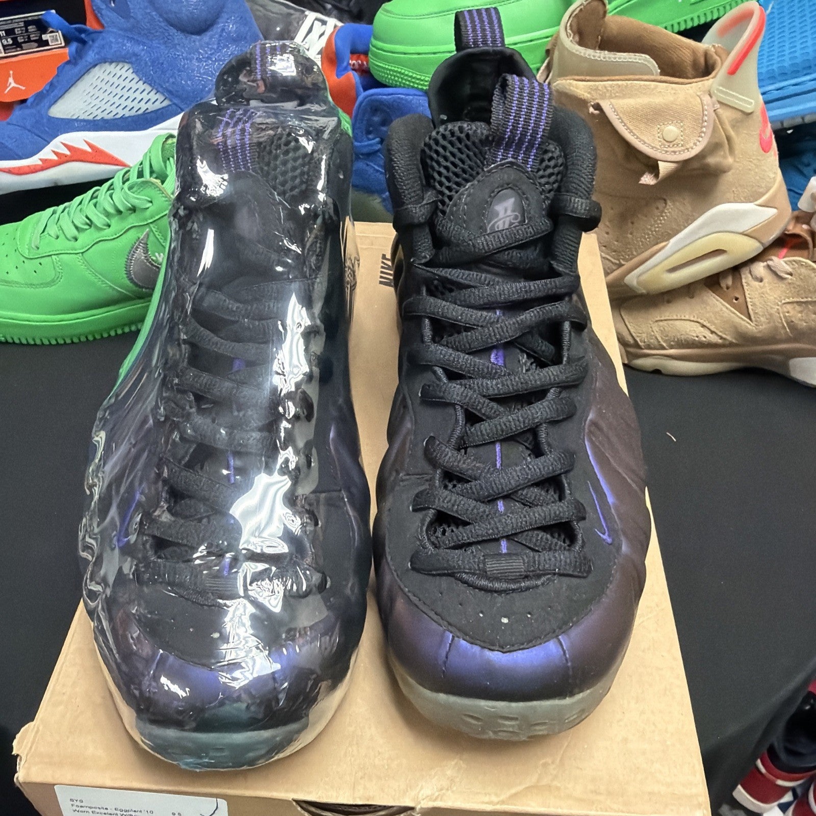 Size 9.5 - Nike Air Foamposite One 2009 Eggplant 1 Penny Max Zoom Copper Royal