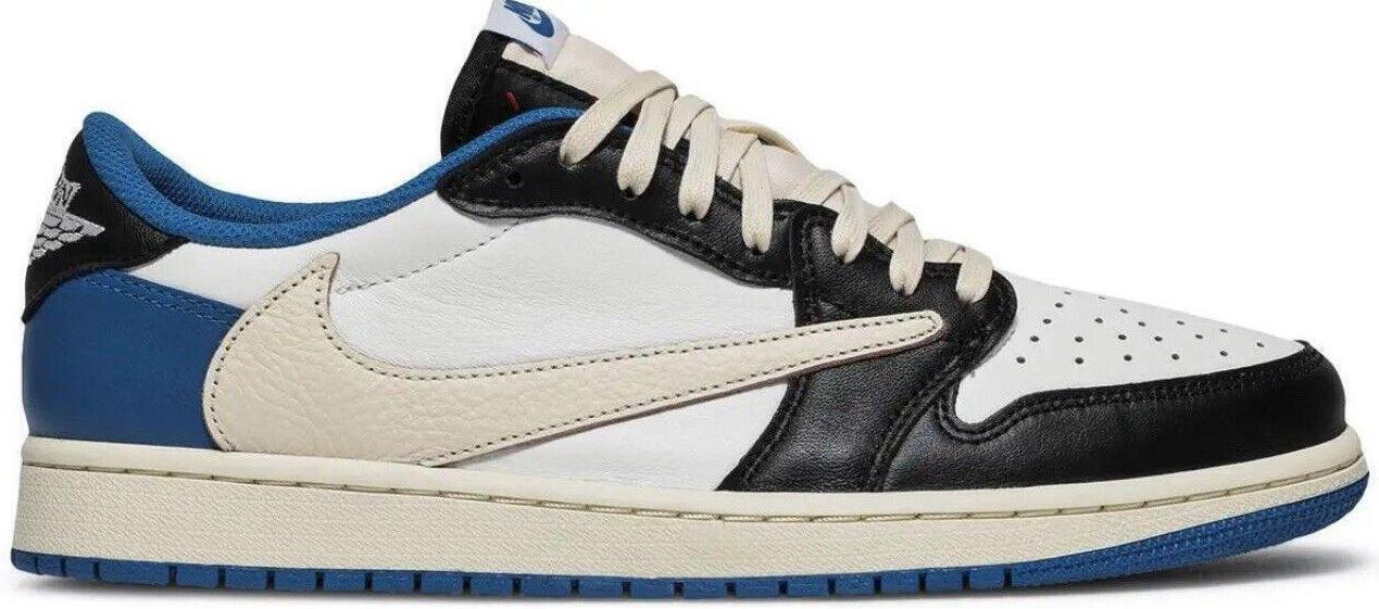 Size 8.5 - Air Jordan 1 Retro x Fragment Design x Travis Scott Low Blue